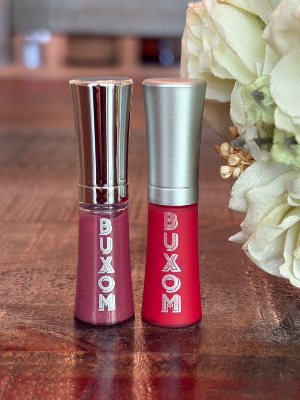 NEW Buxom FULL-ON Plumping LIP POLISH in DOLLY & LIP MATTE in DROP SOME $ Minis! - Picture 2 of 8